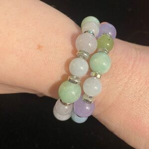Elegant Pastel Quartz Beaded Bracelet
